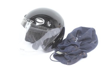 Black HJC Open Face Motorcycle Helmet W/Lift UP Visor/Shield WDust Bag - Size: M