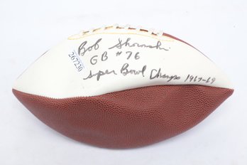 Two Signed Footballs Randy Edsell And Bob Skoronski