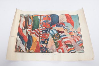 POSTER WWI Allied Flags Le Grand Pavois Des Allies