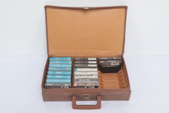 Vintage Cassette Tape Holder W/Beatles & Beatles Related Cassettes