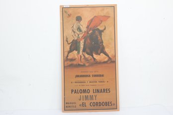 Vintage Spanish Bullfighting Poster
