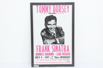 Framed Tommy Dorsey Presents Frank Sinatra Concert Poster
