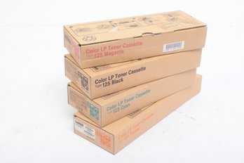 4pc Lanier Color LP Toner Cassettes For LP020c Black, Yellow, Magenta And Cyan