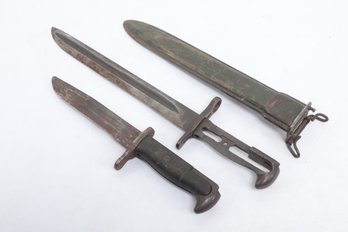 1942 US AFH Bayonet W/ Sleeve And Kutmaster Knife