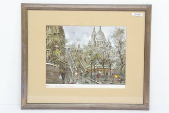 Vintage Paris - Le Sacre- Coeur Maurice Legendre Framed Lithograph