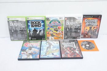 9pc Video Game Lot Playstation 2, Xbox 360, WII