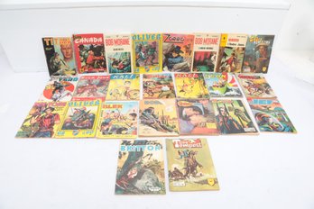 Assorted Lot Vintage French Comic And Pocket Books