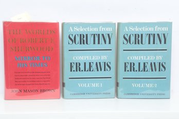 Brown (john Mason), Leavis (f.r.), Robert Sherwood Biography, Scrutiny Selections, Cambridge, Harper Row