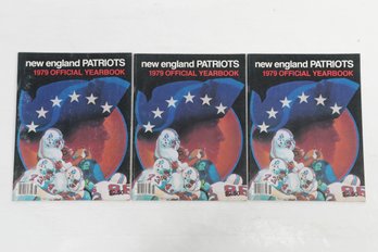 Lot Of 3 1979 New England Patriots Yearbooks Steve Grogan John Hannah Sam Cunningham
