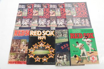 Red Sox Yearbook Score Book Lot 1970 1971 1972 & (4) Editions Of 1982