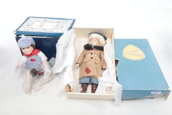 Knowles & Dakin Porcelain Dolls In Original Boxes
