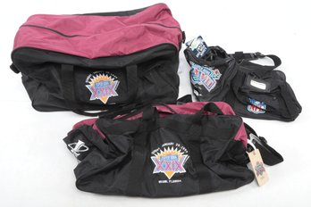 3 Vintage Super Bowl Duffle Bags