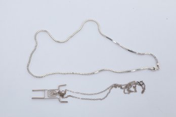 Sterling Silver Artisan Necklace W/Sterling Choker Necklace