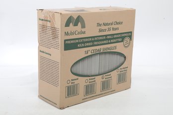 Box Of 7' X 18' Western Red Cedar Kiln Dried Primed Smooth Shingles Wood Siding