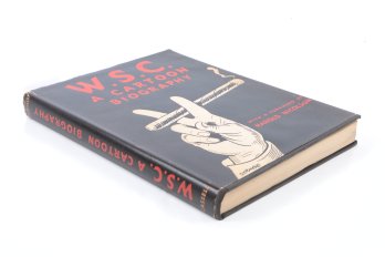 Winston Churchill  Cartoon Book 1955 Illustrations WWII HC DJ