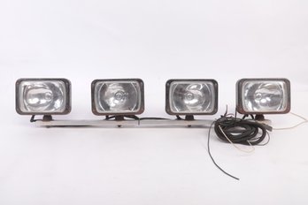 Vintage Light Bar: 4 Halogen Bulbs W/wiring Harness