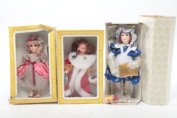 Franklin Heirloom Doll & 2 Effanbee Dolls: Old King Cole & Little Miss Muffett