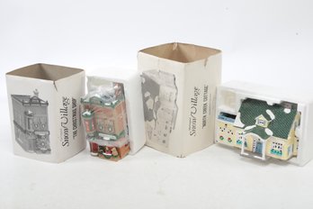 2 Department 56 'The Snow Village' Christmas Shop & North Creek Cottage