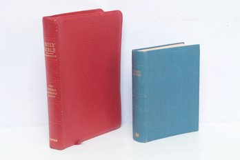 Holy Bible, New Scofield Reference Edition Oxford 1969, Red Leather And Greek New Testament 1958 ,cloth