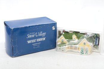 Department 56 Snow Village 'Nantucket Renovation' Hand Painted Ceramic House (5441-0)
