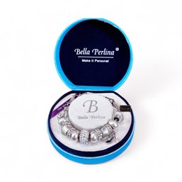 BELLA PERLINA Deluxe Charm & Crystal Bead Bracelet SHOE CHARM - Original Box