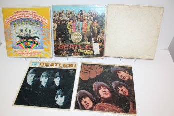 7 Beatles Albums - Generally Fair Conditions - Covers Worn