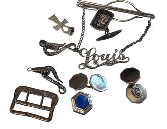 Eclectic Collection Of Vintage Sterling Silver Accessories