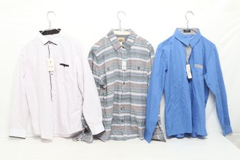 .group Of Three Men's Shirts New With Tags   Size  L