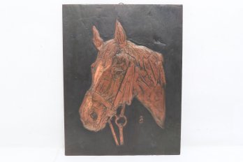 Vintage Hand Hammered Copper Horse Head