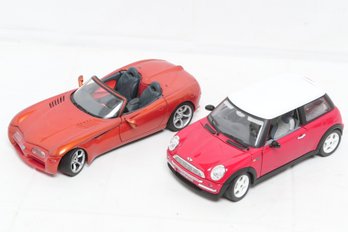 Two Vintage 1/18 Diecast Collectible Cars