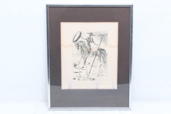 Salvador Dali ' Don Quixote' Etching - With  Authentication