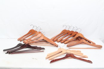 Group Of Quality Wood Clothes Hangers
