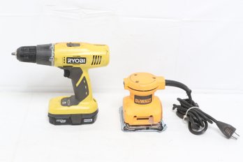 Dewalt Sander And Ryobi 18v Drill