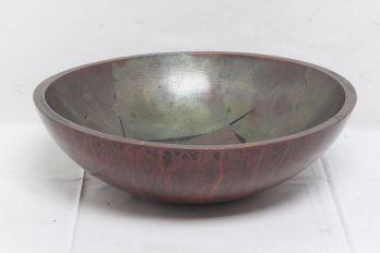 Laurie M. Goddard Vintage Handcrafted And Painted Wood Bowl - Signed By The Artist