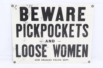 Vintage Metal Porcelain Sign