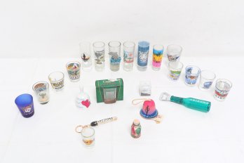 Large Group Of Collectible Souvenir Shot Glasses