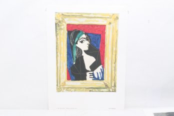 Vintage Pablo Picasso -portrait Of Jacqueline -offset Litho Printed In France