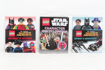 Three Lego Books Together With Han Solo Star Wars Minifigure