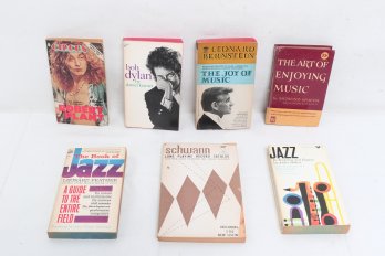 Group Of Vintage Music Books - Bob Dylan , Robert Plant Etc