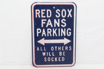 Heavy Duty Red Sox Collectible Metal Sign