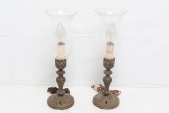Pair Of Vintage Boudoir Lamps