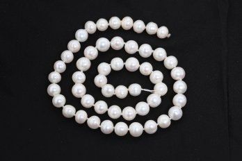 19' Long Real Pearls Hand - Knotted Necklace