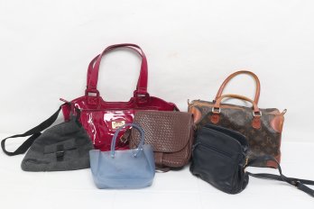 Group Of Ladies Handbags