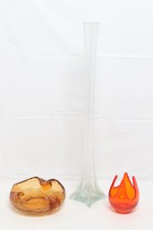 Group Of Three MSM Vintage Glass