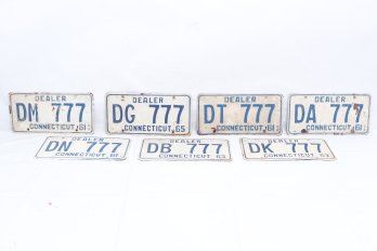 Group Of Vintage 1960's Connecticut Dealer License Plates