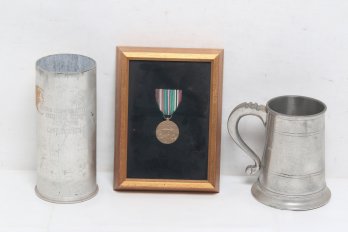 Group Of Vintage Military Related Items
