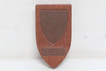 Plaque Made From Oak Of The 15th Century York Minster Tower