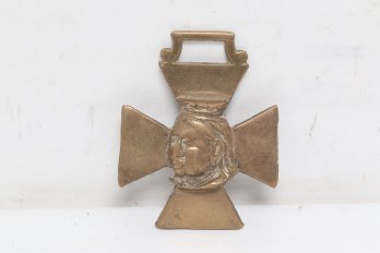 Antique Horse Brass Featuring A Bust Of Queen Victoria