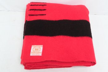 Vintage Hudson's Bay 4 Point Wool Blanket