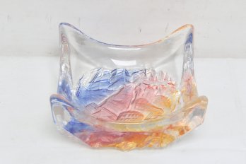 Tapio Wirkkala 1970's Brutalist Style Vintage Art Glass Dish